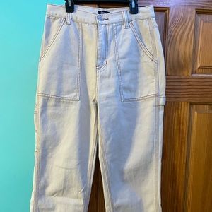 Simple Society Cream Colored Cargo Pants